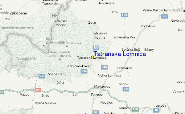 Tatranská Lomnica Location Map