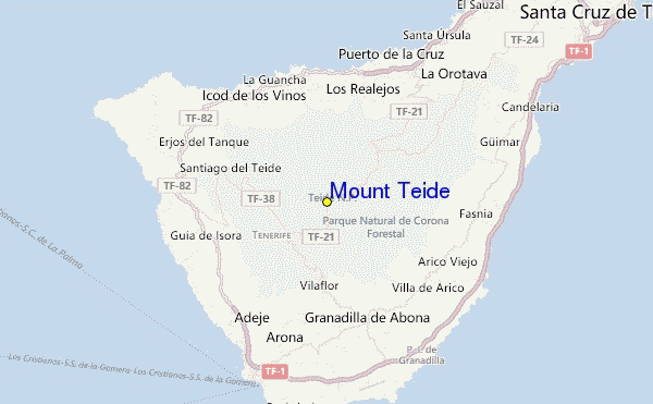 Mount Teide Location Map