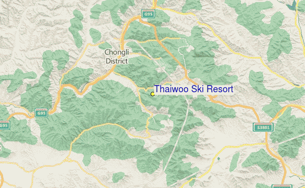 Thaiwoo Ski Resort Location Map