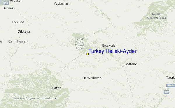 Turkey Heliski-Ayder Location Map