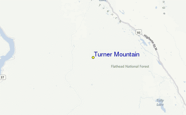 Turner Mountain Location Map