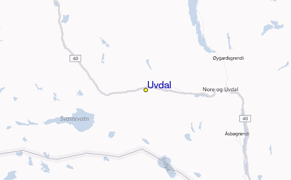 Uvdal Location Map