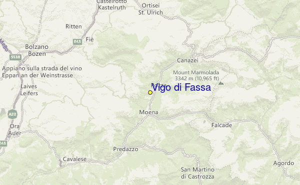 Vigo di Fassa Location Map