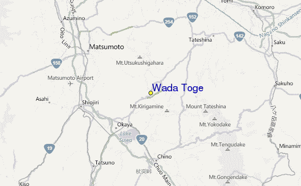 Wada Toge Location Map