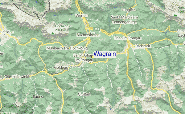 Wagrain Location Map