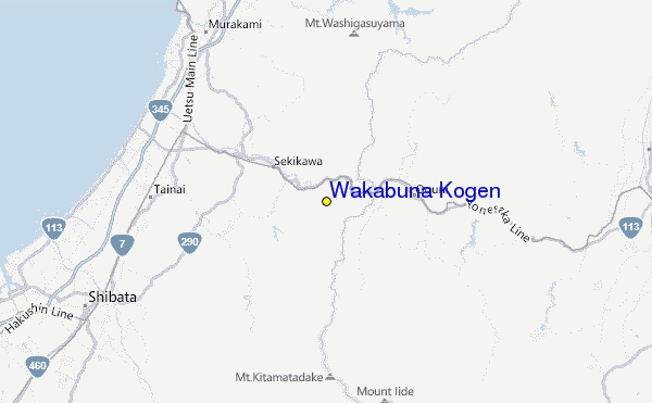 Wakabuna Kogen Location Map
