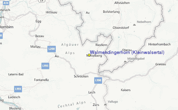 Walmendingerhorn (Kleinwalsertal) Location Map