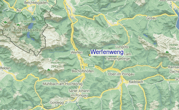 Werfenweng Location Map