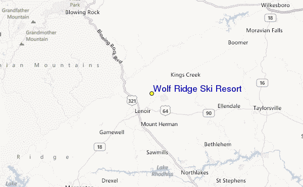 Wolf Ridge Ski Resort Location Map