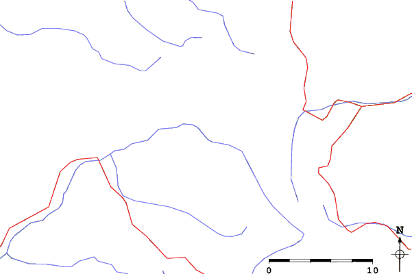 Roads and rivers close to Abries-Ristolas