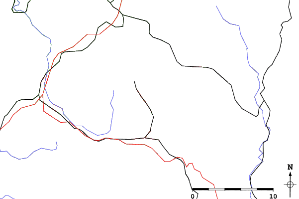 Roads and rivers close to Albstadt