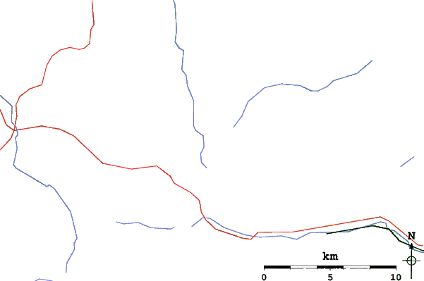 Roads and rivers close to Allenheads