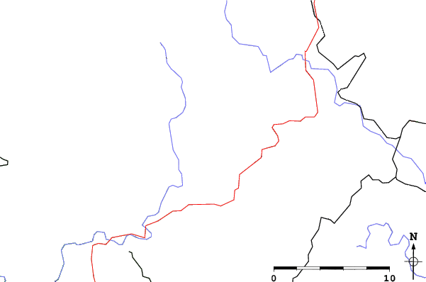 Roads and rivers close to Almberg/Skizentrum Mitterdorf