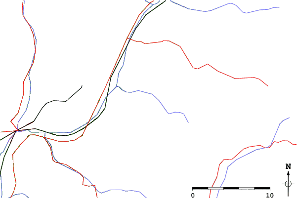 Roads and rivers close to Alpe di Siusi
