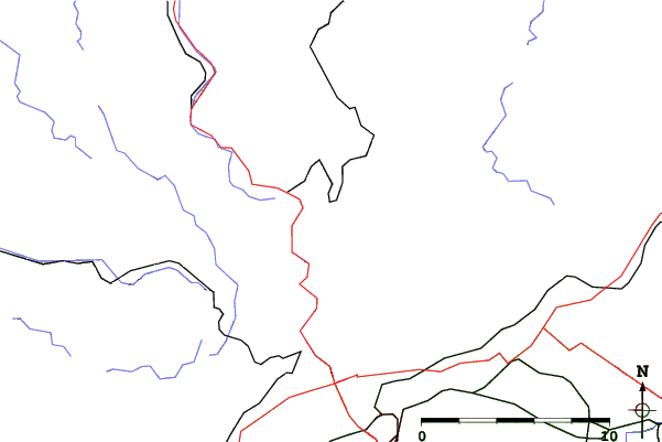 Roads and rivers close to Altenberg