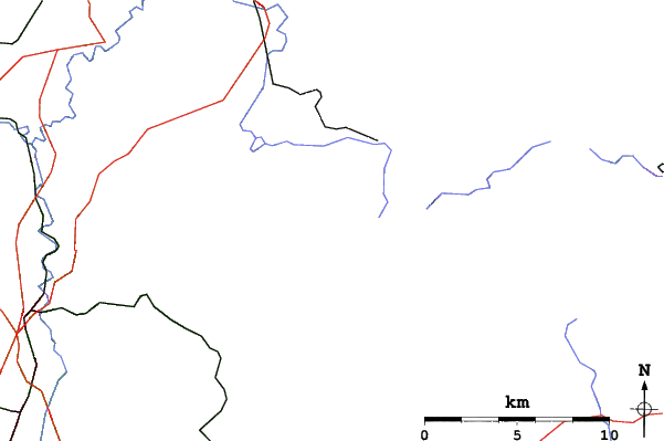 Roads and rivers close to Altglashütte Bärnau