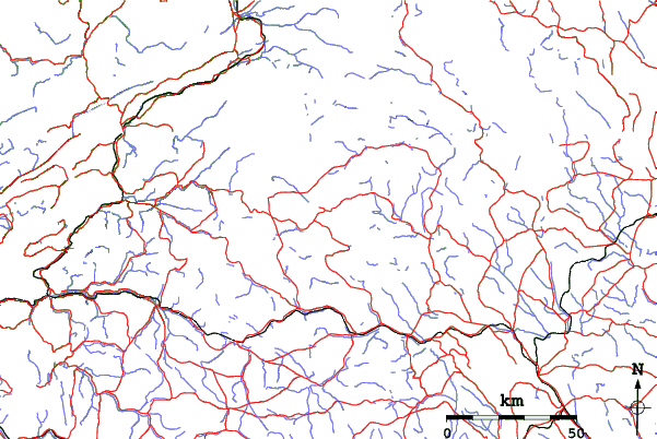 Roads and rivers close to Åre