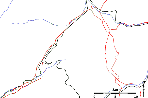 Roads and rivers close to Arnsberg