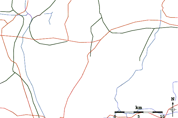 Roads and rivers close to Aschau im Chiemgau