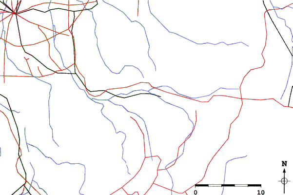 Roads and rivers close to Awasuno
