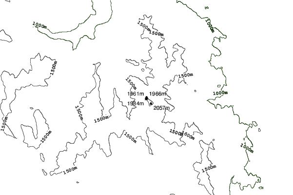 Blacktail Mountain Ski Area neighbourhood contours
