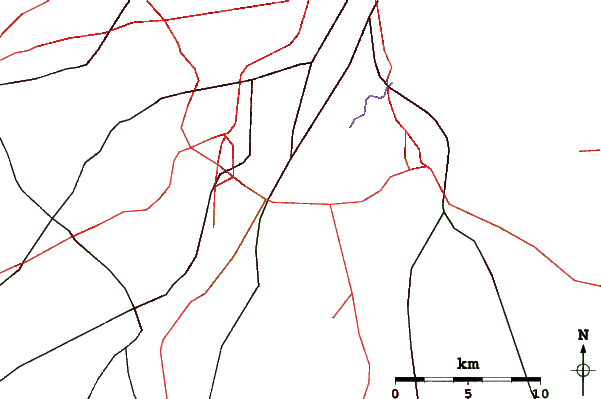 Roads and rivers close to Blue Hills
