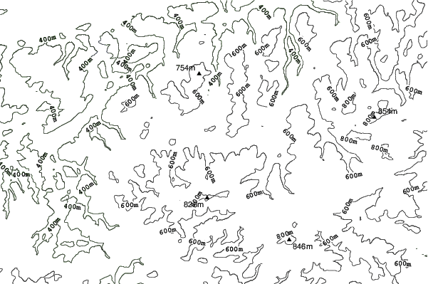 Bödefeld-Hunau neighbourhood contours