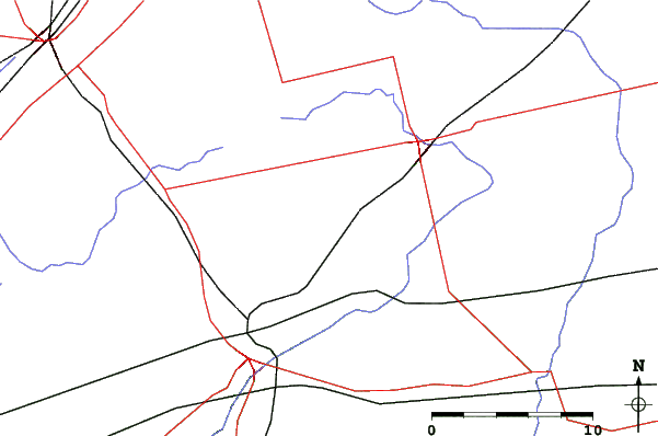 Roads and rivers close to Boler Mountain/London Ski Club
