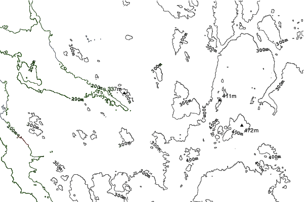 The Highlands neighbourhood contours