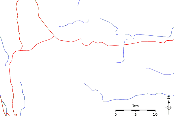 Roads and rivers close to Caviahue