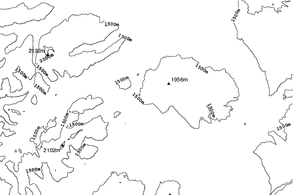 Batea Mahuida neighbourhood contours