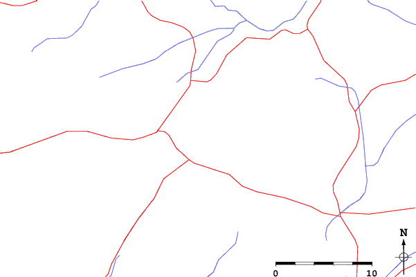 Roads and rivers close to Batea Mahuida