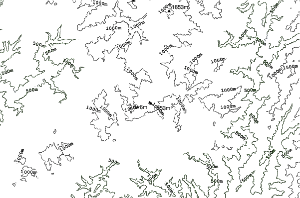 Chausuyama Kogen neighbourhood contours