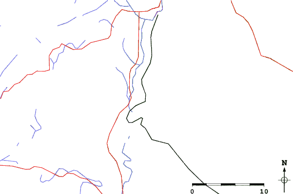Roads and rivers close to Crotched Mountain