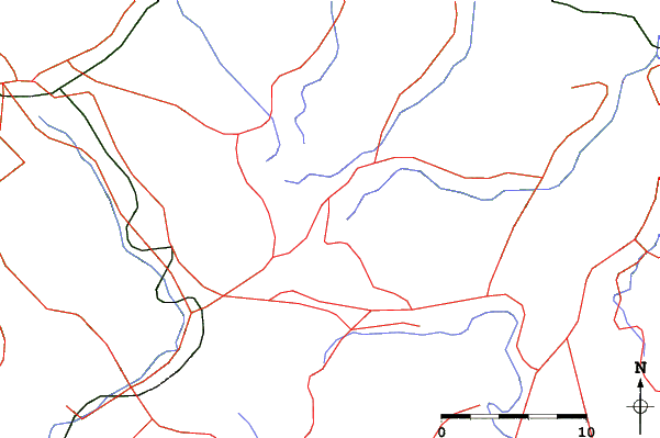 Roads and rivers close to Daisen Kagamiganaru