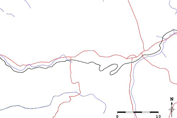 Roads and rivers close to Donner Ski Ranch