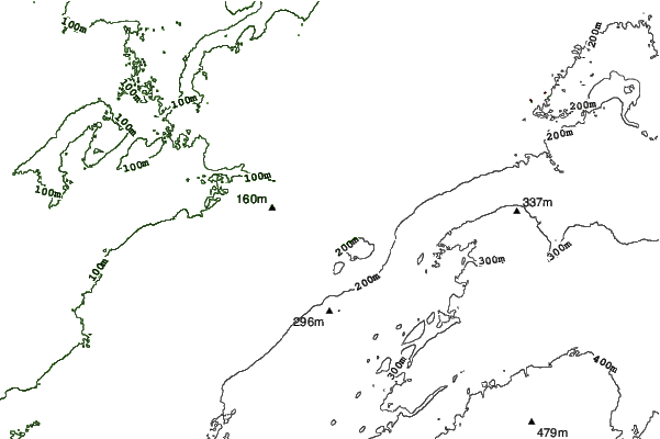 Dry Hill Ski Area neighbourhood contours