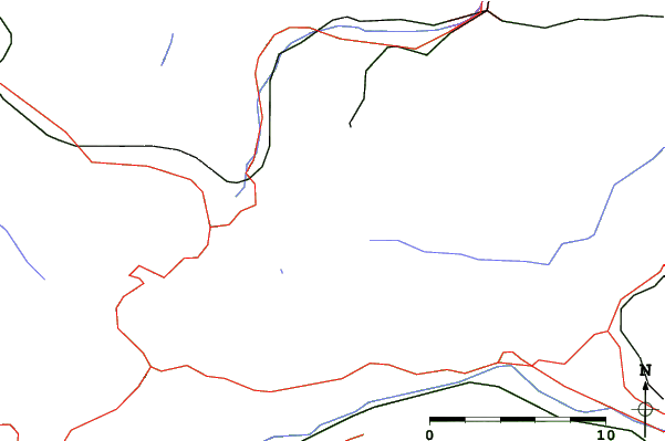 Roads and rivers close to Ehrwalder Alm