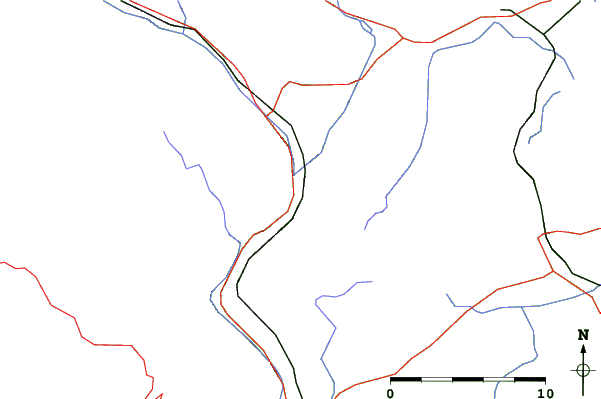 Roads and rivers close to Enego