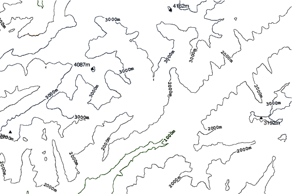 Fiesch - Eggishorn - Aletsch neighbourhood contours