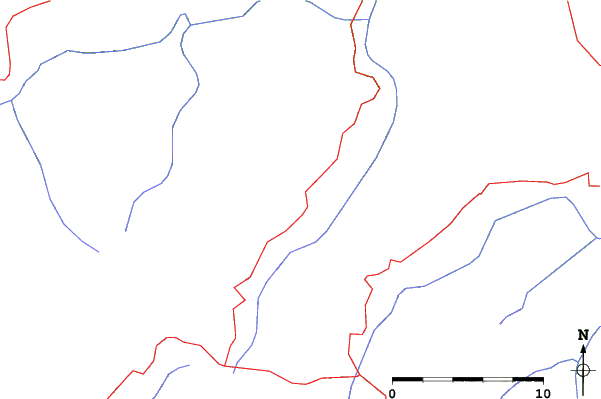 Roads and rivers close to Frassinoro Piandelagotti
