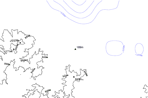Furuhira Kazokuryokomura neighbourhood contours
