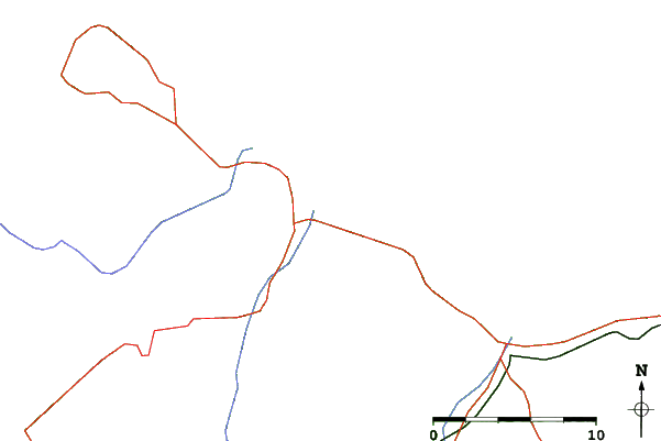 Roads and rivers close to Furuhira Kazokuryokomura