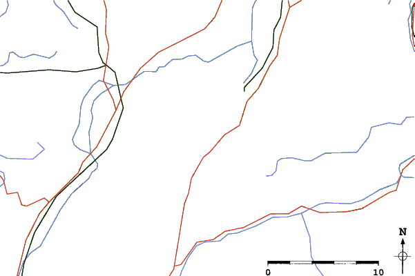 Roads and rivers close to Herzogstand-Urfeld