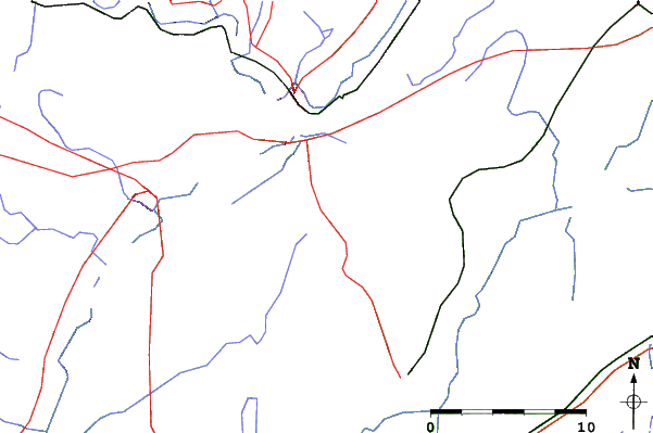 Roads and rivers close to High Point Cross Country Ski Center