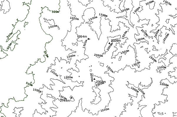 Hoppo Bunadaira neighbourhood contours