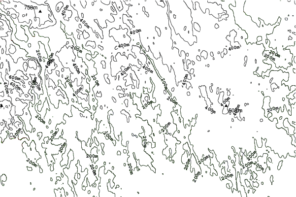 Hovfjället neighbourhood contours