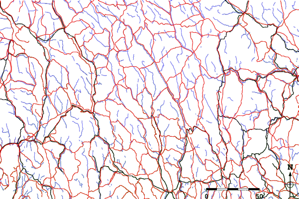 Roads and rivers close to Hovfjället