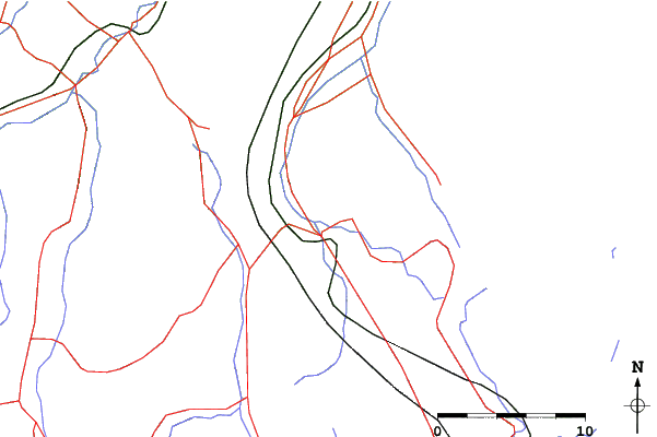 Roads and rivers close to Iwappara