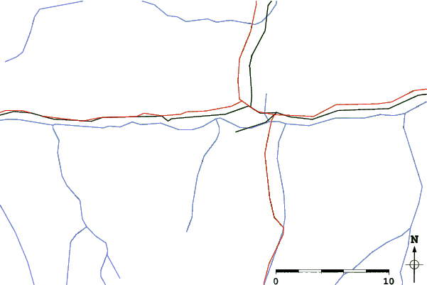 Roads and rivers close to Kaprun/Maiskogel